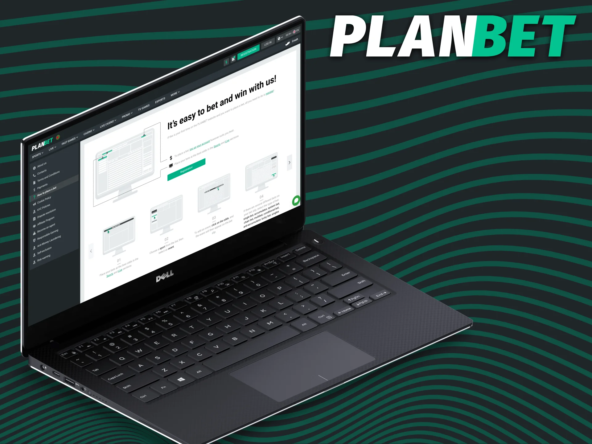 Use the following steps to place bets on PLANBET.