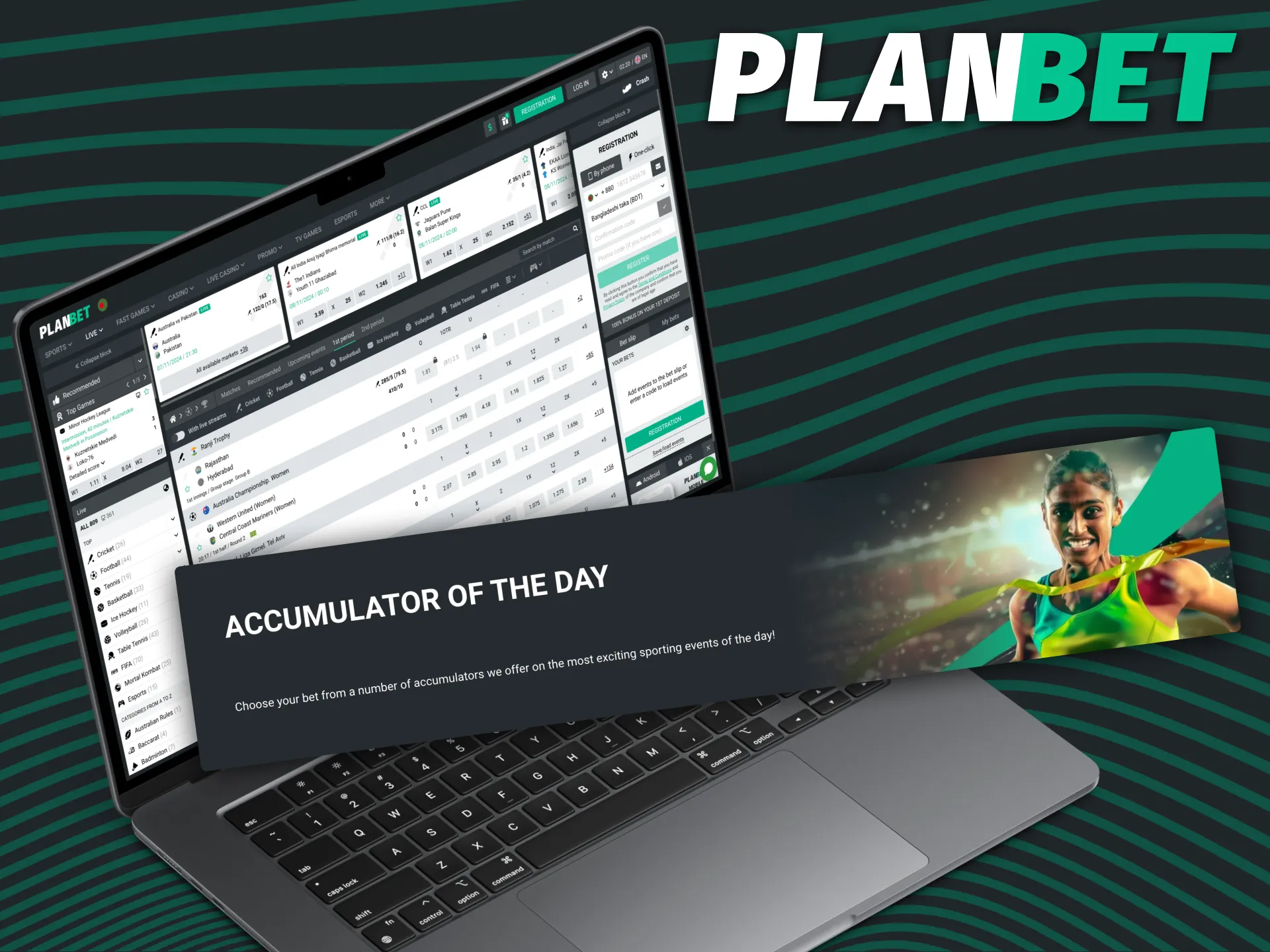 Make a bet on cricket and get PLANBET bonus.