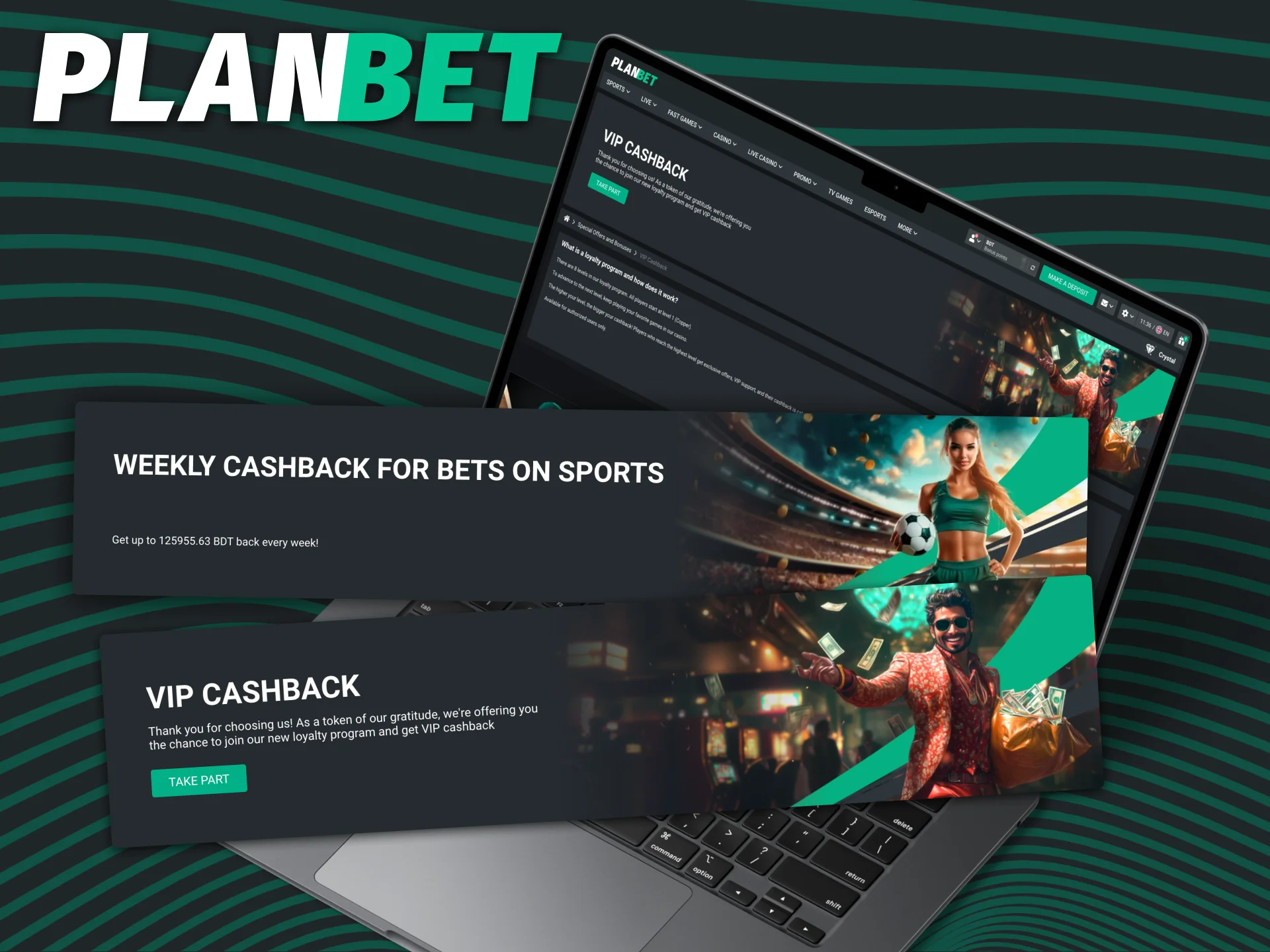 You can receive a cashback once a week at PLANBET.