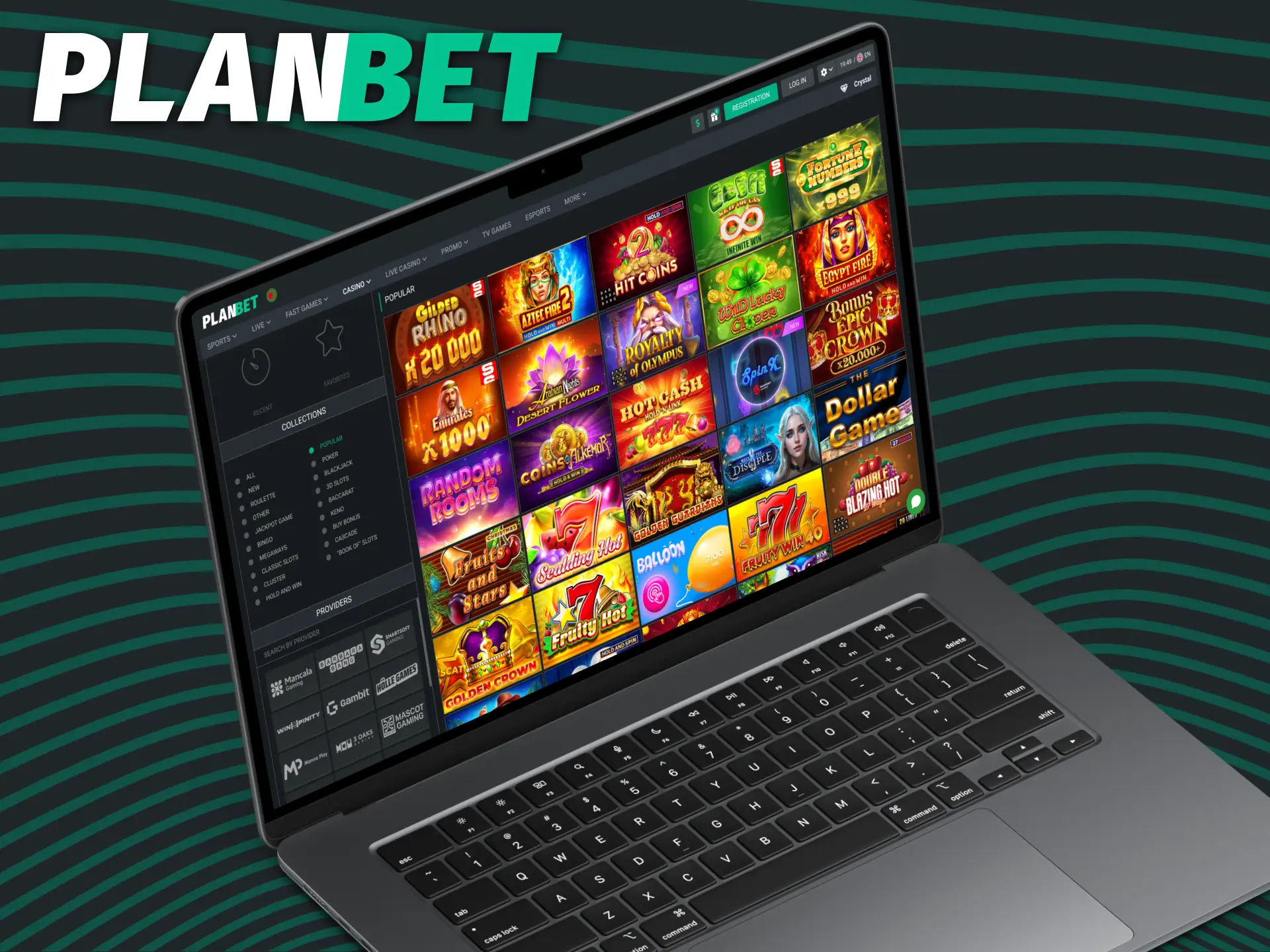 You can find large selection of games at PLANBET.