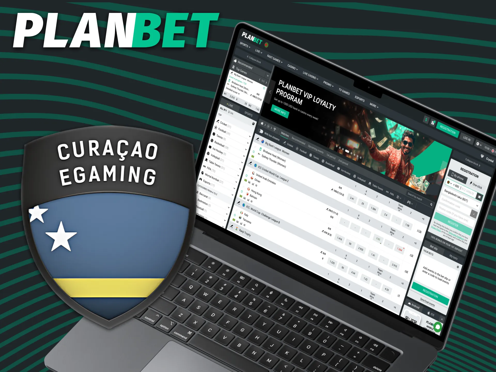 The official site PLANBET works under the Gaming Curacao license.