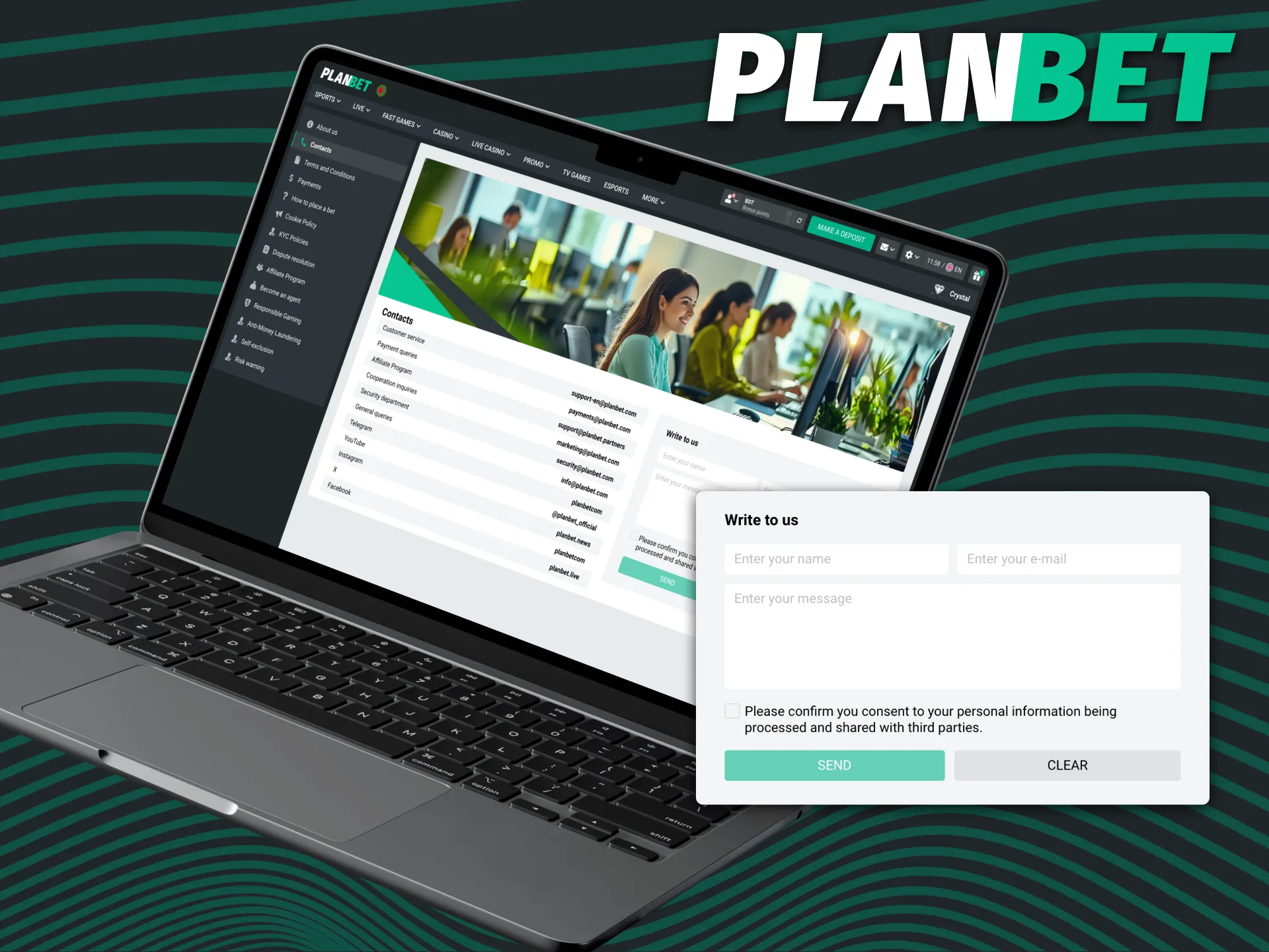 You can contact PLANBET Bangladesh support team.