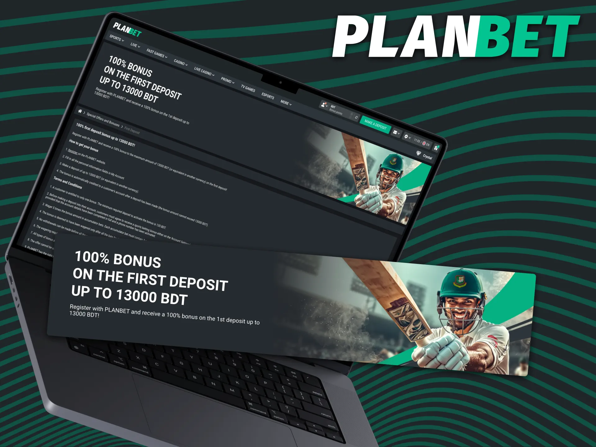 You can activate welcome sport bonus at PLANBET.