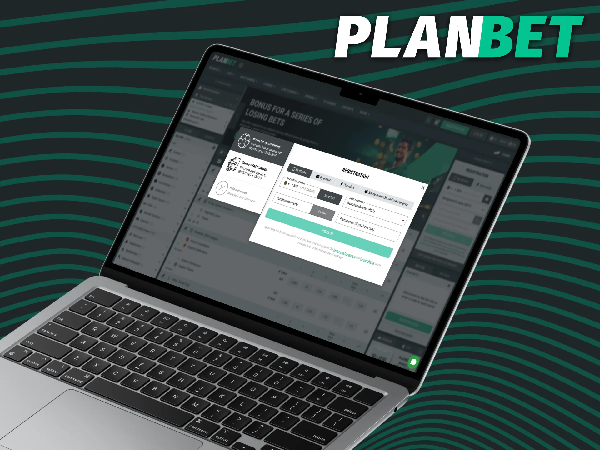 You need to have PLANBET account to place bets.