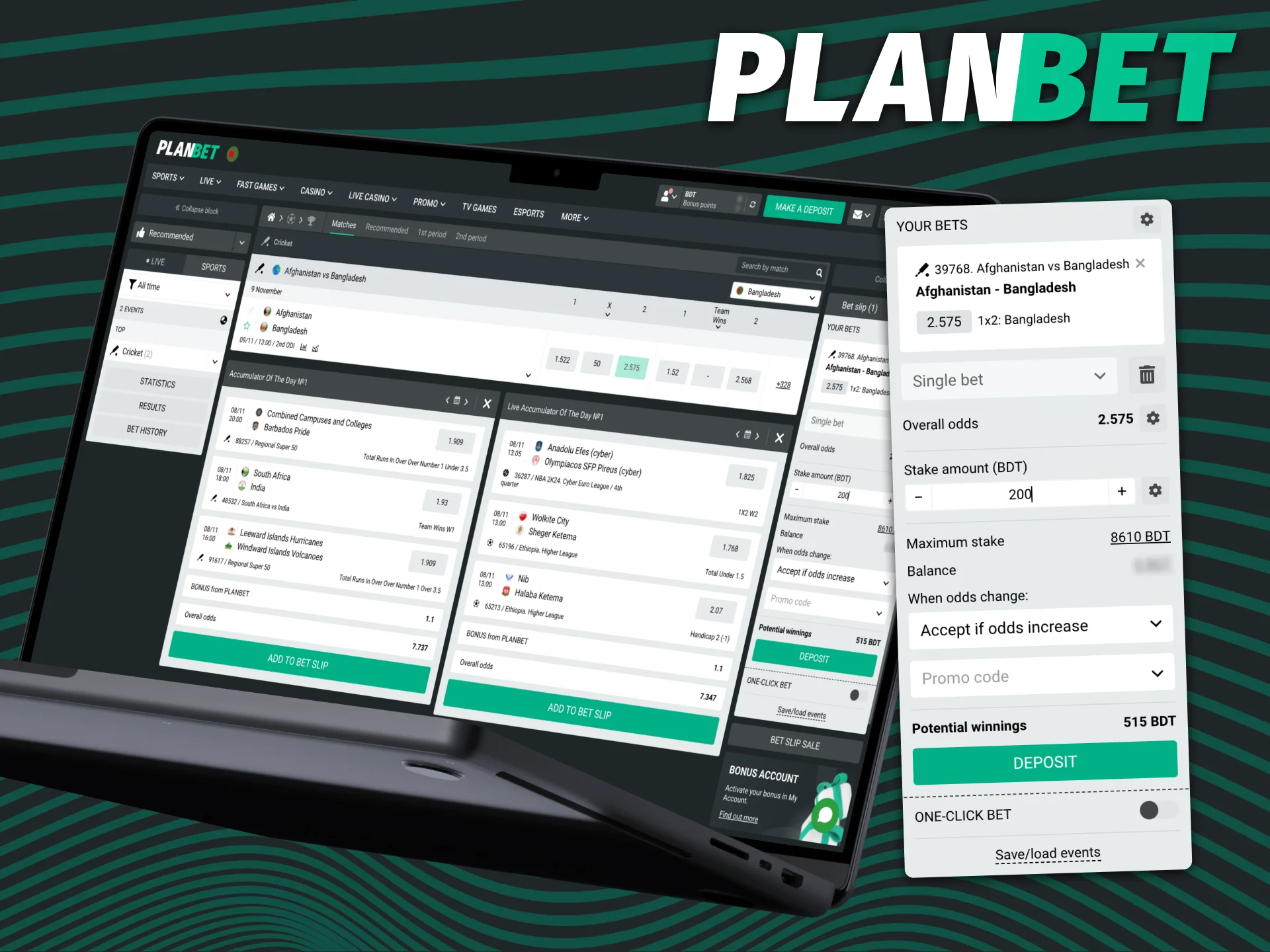 Follow these simple steps and bet online at PLANBET.