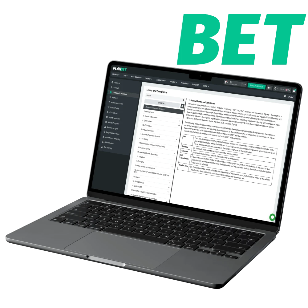 PLANBET betting site is working under the license of Curacao.