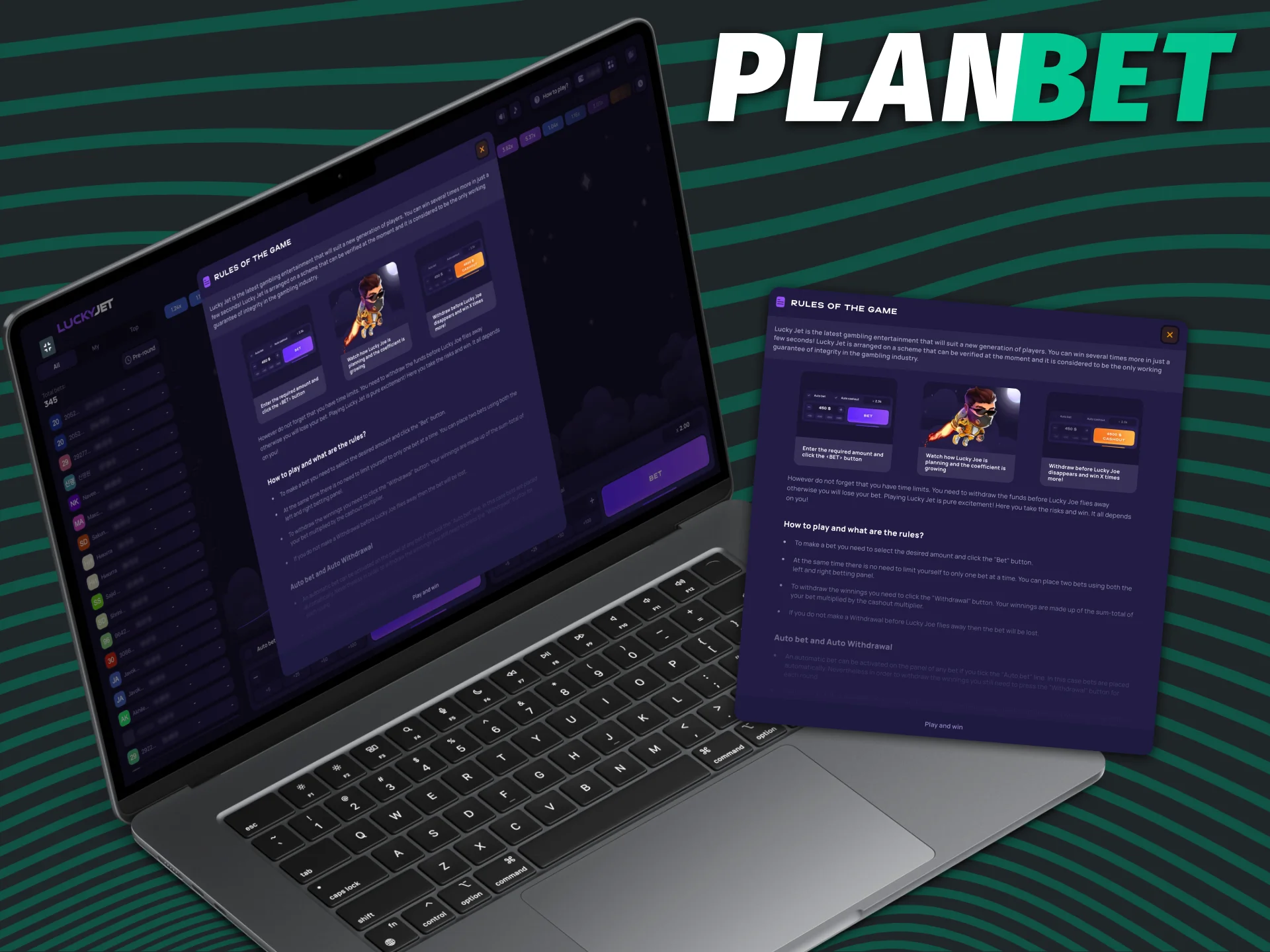 Start playing Lucky Jet on the official PLANBET website now.