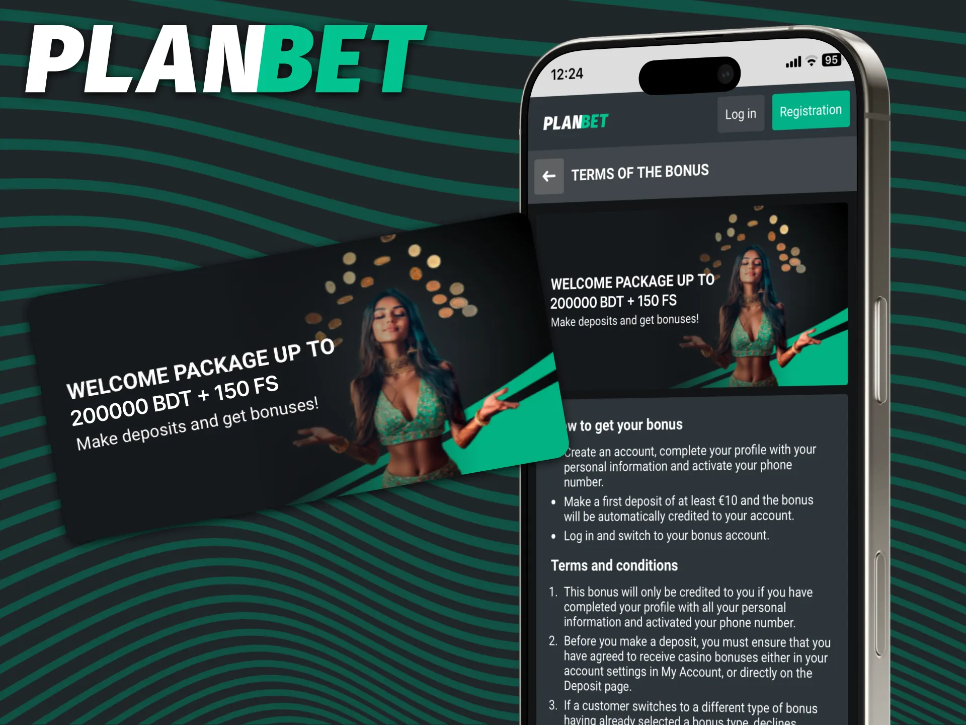 Get PLANBET casino bonus for the first four deposits.