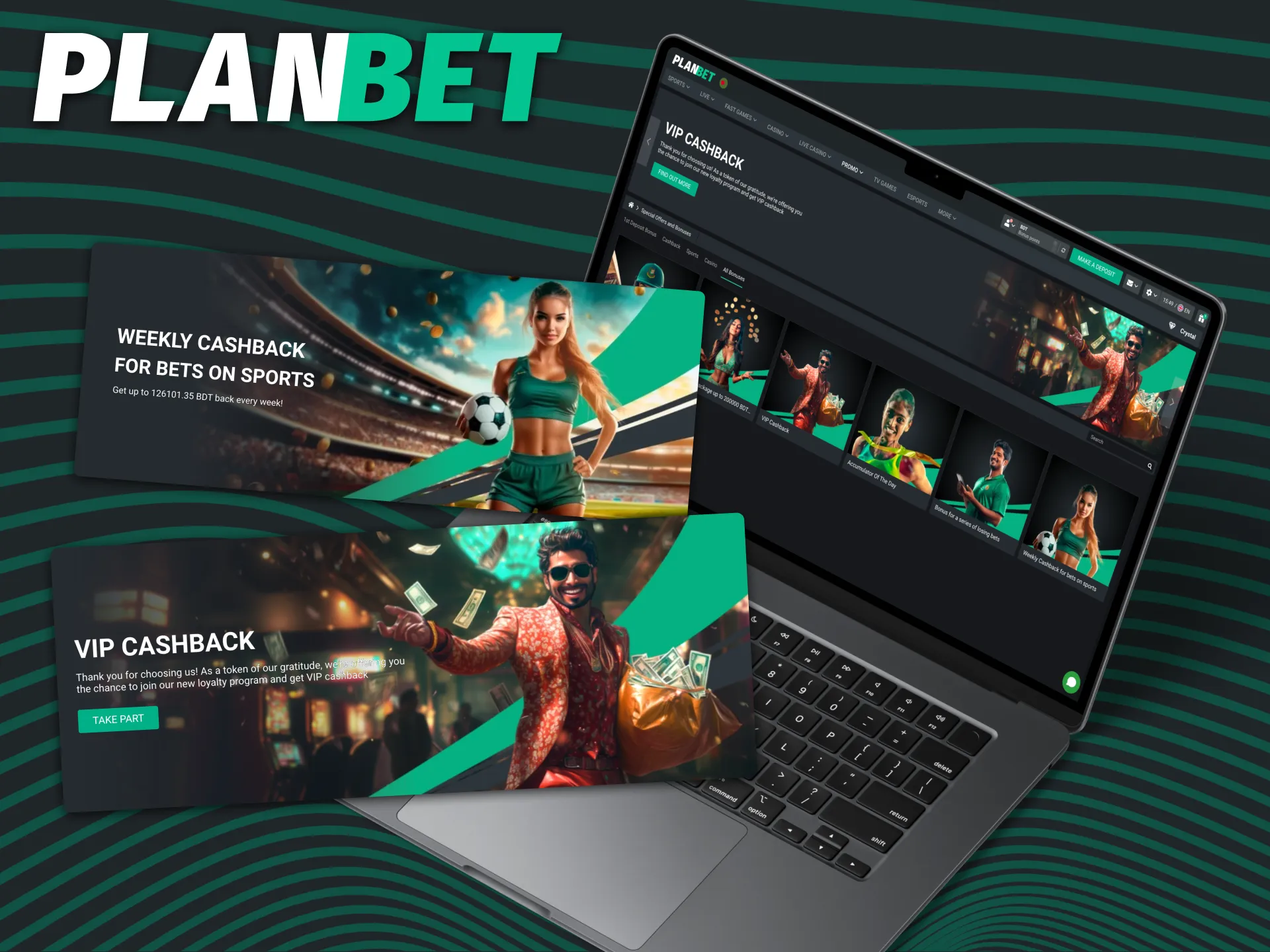 The cashback will be available when you register on PLANBET.