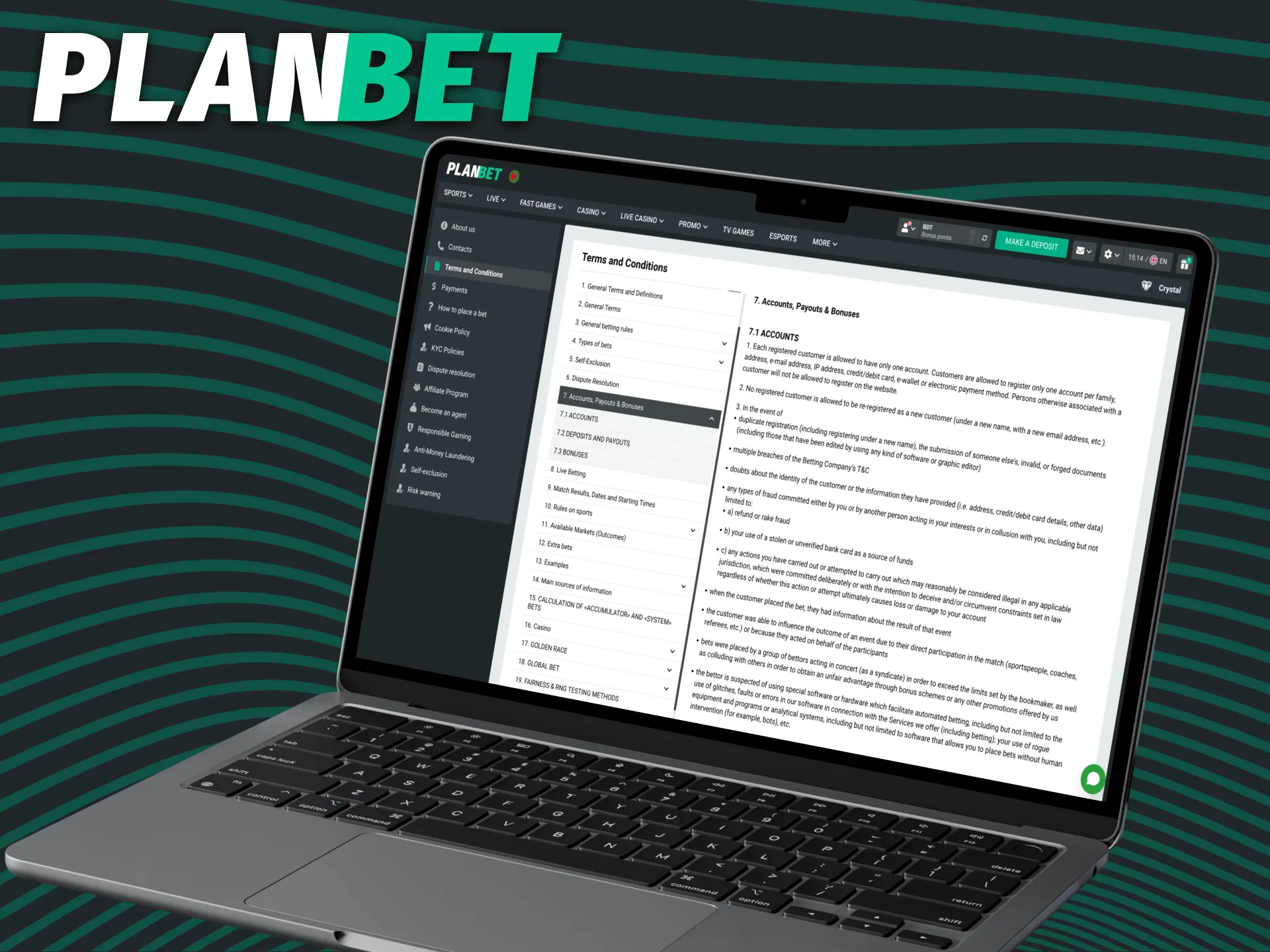 Familiarize yourself with the basic rules of PLANBET registration.