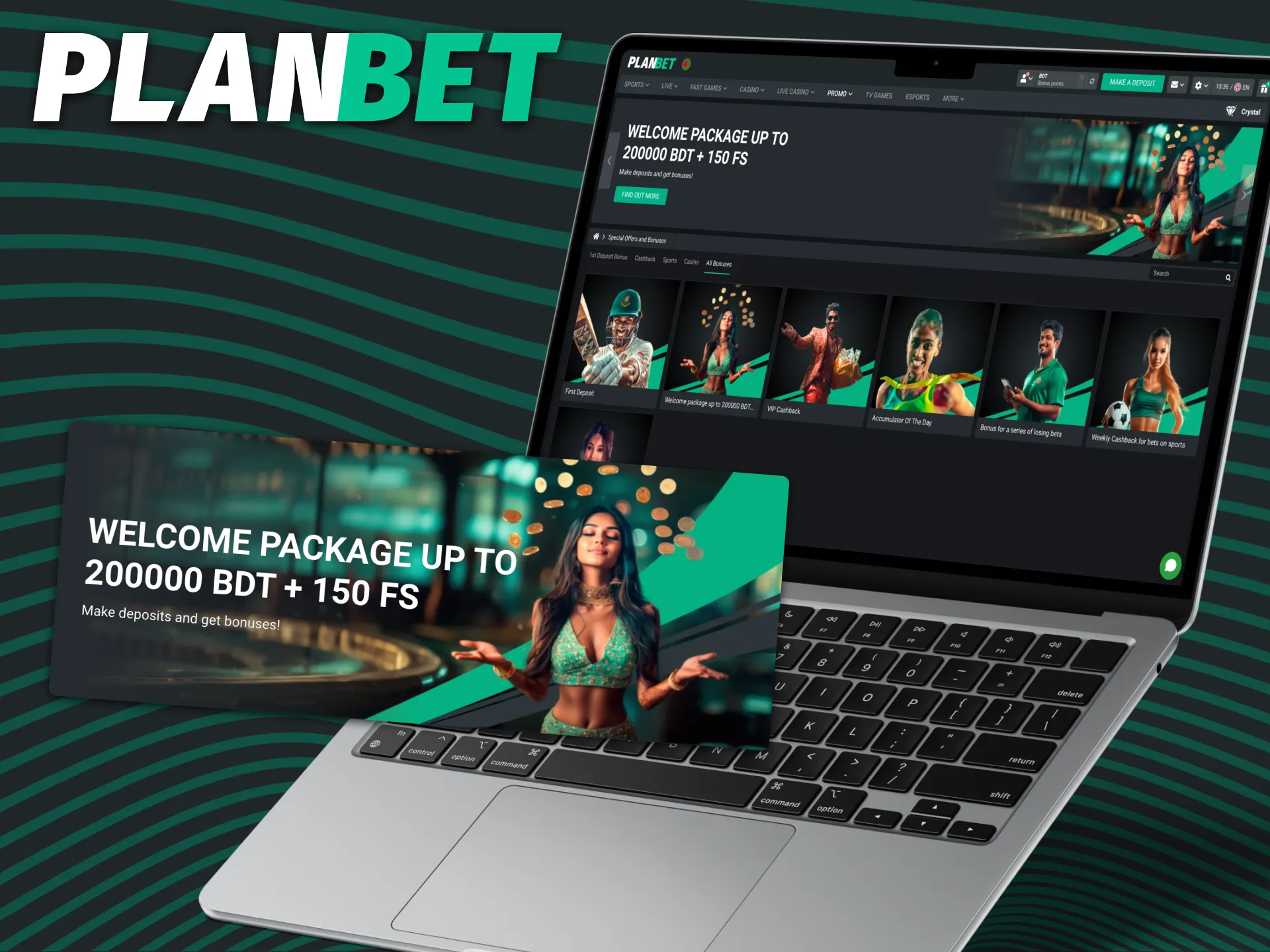 You can get a welcome bonus to play at PLANBET casino.