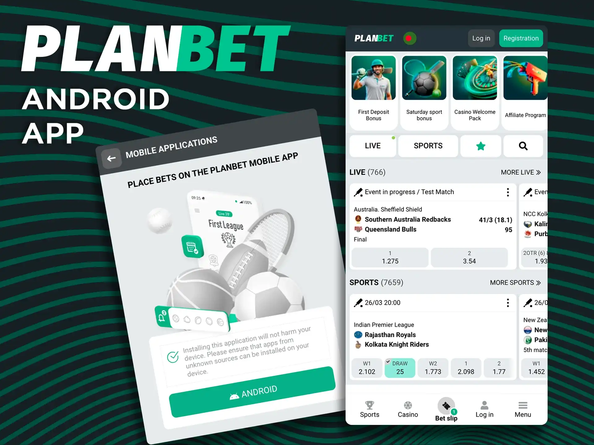 Get quick access to betting with Planbet Android app.