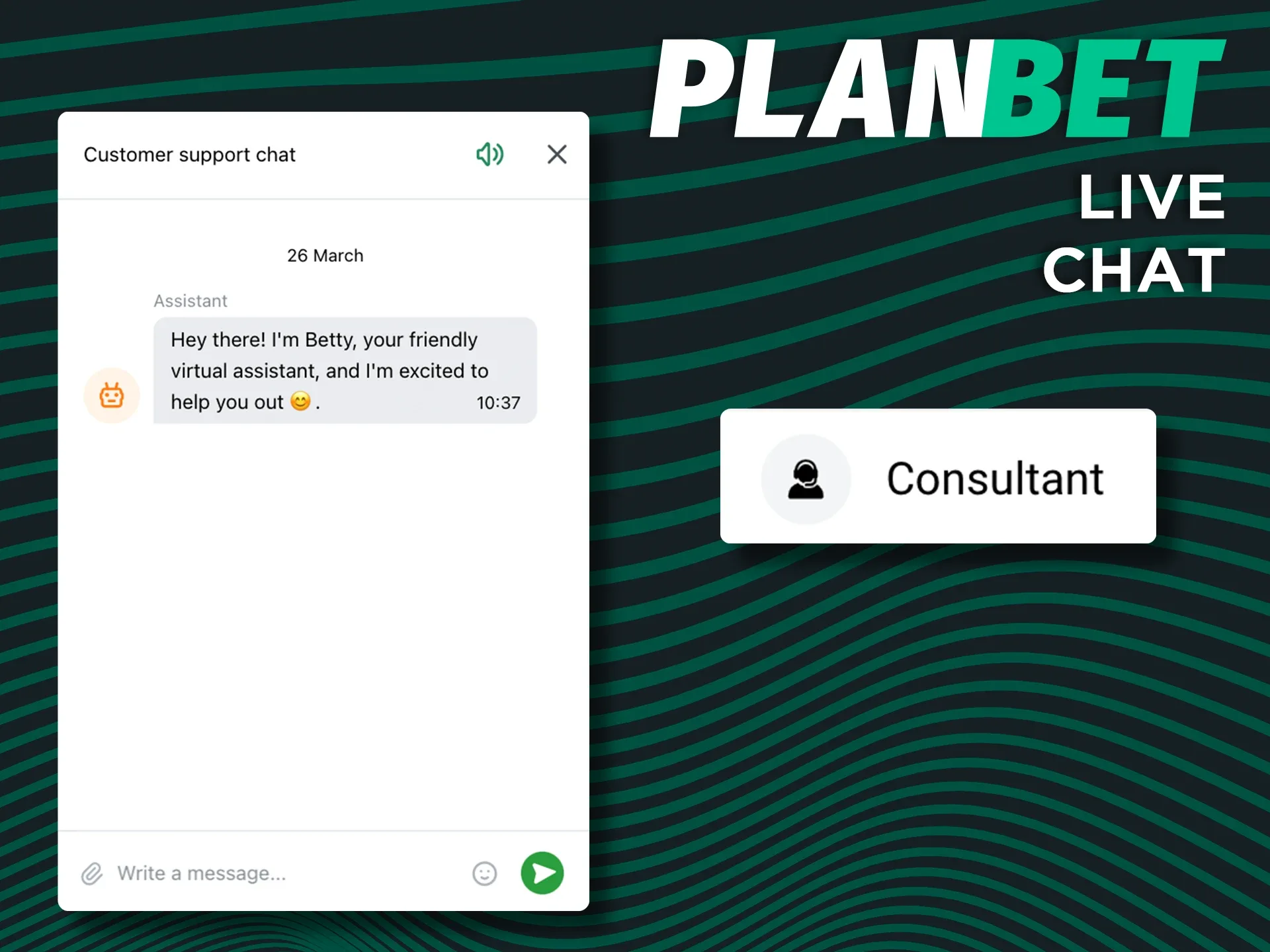 Use Planbet's 24/7 support chat if you have any questions.