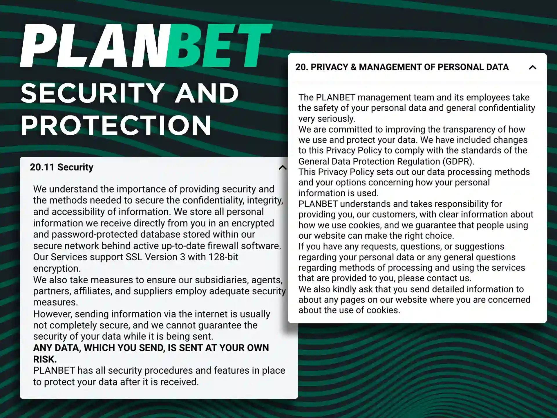 PLANBET is secure and safe for its users worldwide.